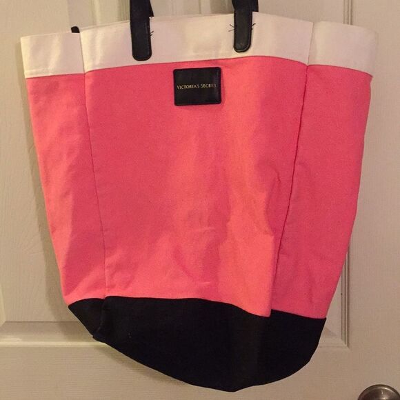 Victoria Secret Large tote pink black white - Picture 3 of 5